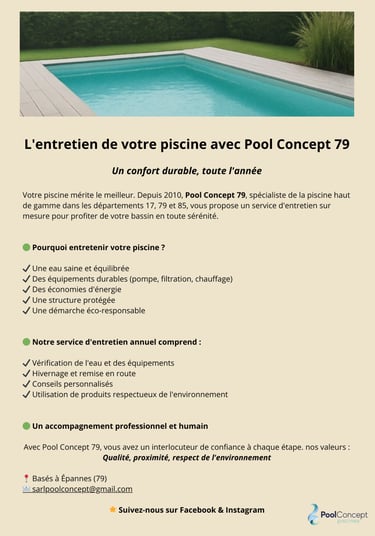 Entretien Premium 2025 / Pool concept piscines 79