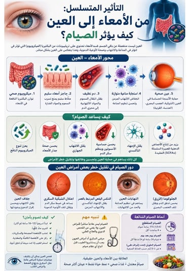 اكتشف العلاقة المذهلة بين بصمة العين وصحة الأمعاء. كيف يؤثر ميكروبيوم القولون على بصرك؟ وما الفرق بي