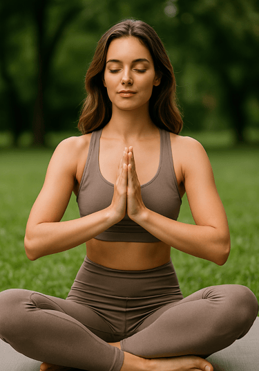 Femme qui médite pour la Journée mondiale du yoga