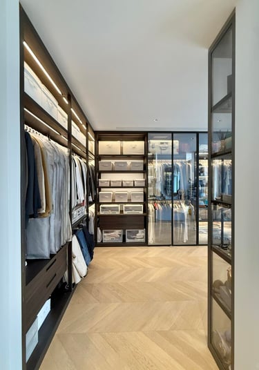 A modern built-in wardrobe design 