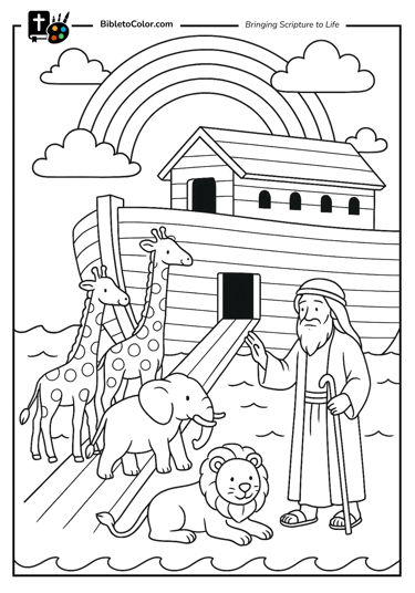 noah ark coloring page