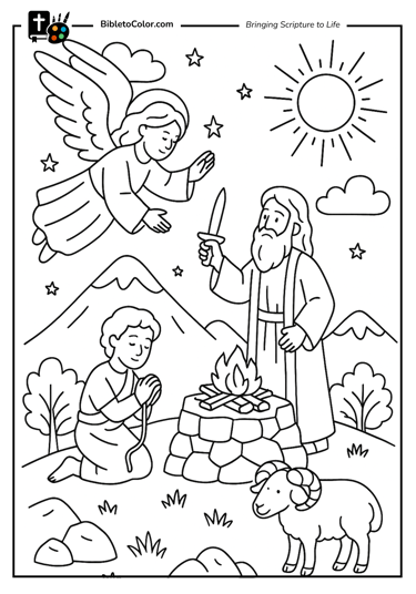 abraham and isaac coloring page