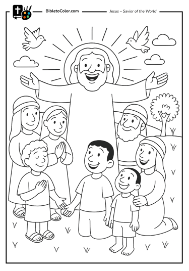 jesus with kids
