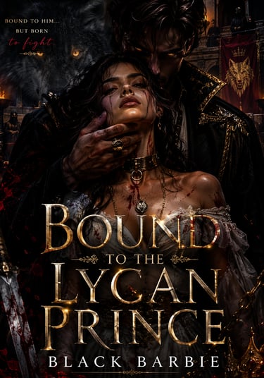 Bound To The Lycan Prince- Werewolf romance novel cover by Black Barbie - VJ & BB Premium Fiction