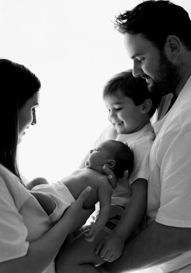 Newborn photography session in Adelaide Hills studio with baby in soft natural light