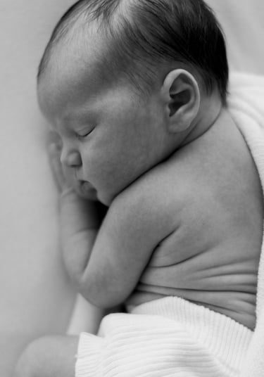Close up newborn face captured by Adelaide newborn photographer