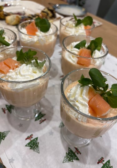 Cappuccino aux deux saumons, chantilly au gingembre chez Marmite & Papillote cuisine conviviale