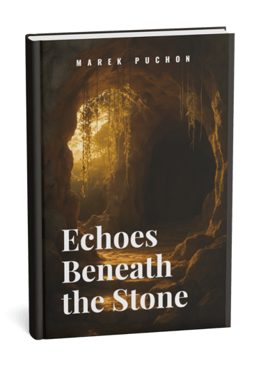 a book cover of echoes beneath the stone