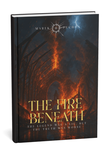 a book cover of the book the fire beneath the fire
