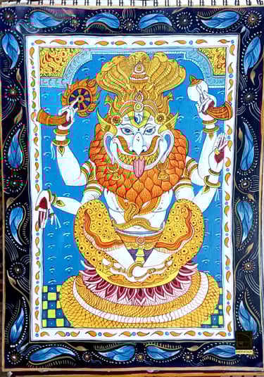 pattachitra art of indian god narsimha