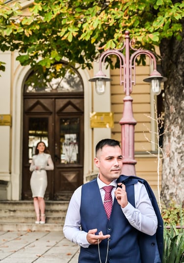 mlada i mladozenja svadba vencanje plavo odelao haljina sud aleksinac