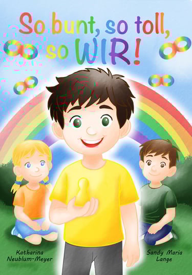 Kinderbuch-Illustration zu Vielfalt und Gefühlen aus "So bunt, so toll so WIR!" für Kita und Schule