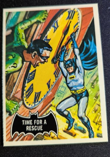 Vintage Topps Batman trading card from 1966