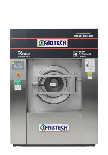 Industrial washer extractor machine for heavy-duty laundry operations
