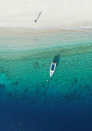 unreal beach in Gili, Lombok, Indonesia