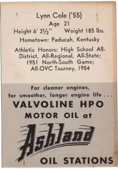 1955 Kentucky Western Hilltoppers Basketball Team Card