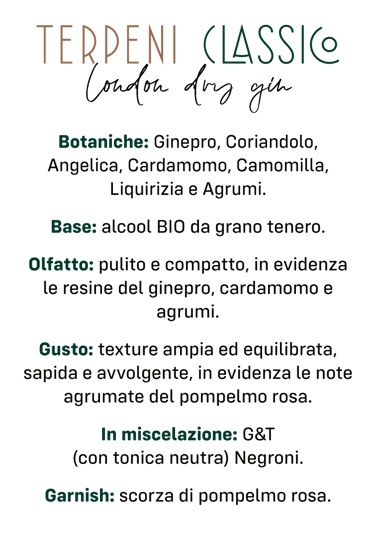 Scheda tecnica Terpeni Classico