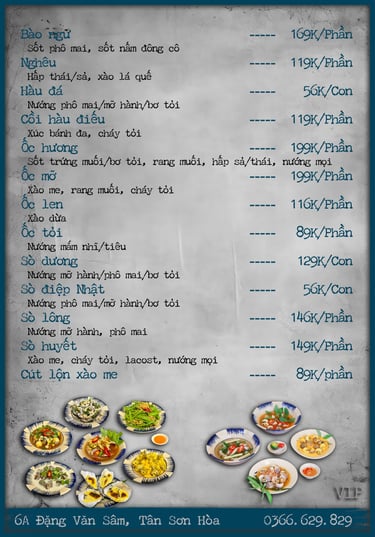 Thực đơn Bếp Dì Toàn - Top 1 nhà hàng ngon gần sân bay