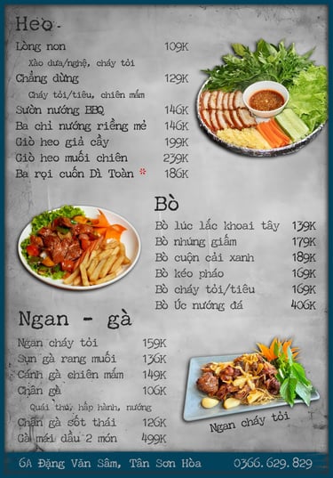Thực đơn Bếp Dì Toàn - Top 1 nhà hàng ngon gần sân bay