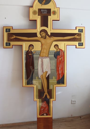crucifixion icon, altar cross