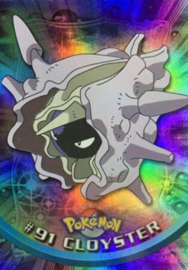 91 Cloyster Topps Pokémon series 2 us rainbow foil