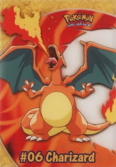 Clear Card PC3 Charizard Topps Pokémon series 2 US front