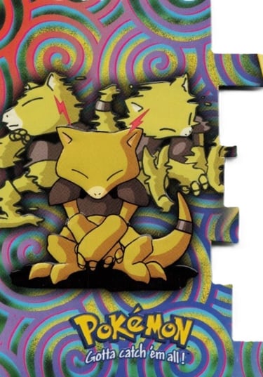 Die Cut EV7 of 12 Abra Topps Pokémon series 2 US front