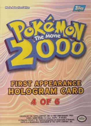 Elekid 4 of 6 First Appearance Hologram card Topps Pokémon The Movie 2000 front