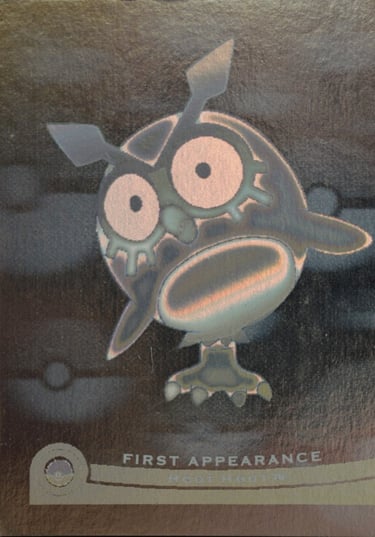 Hoothoot 6 of 6 First Appearance Hologram card Topps Pokémon The Movie 2000 front