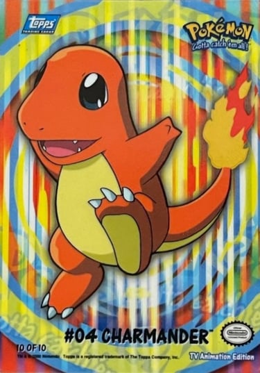 Stick ons 10 of 10 Charmander Topps Pokémon series 2 US front