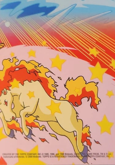 Stick ons 1 of 10 Wartortle Topps Pokémon series 2 US back