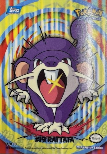 Stick ons 9 of 10 Ratata Topps Pokémon series 2 US front