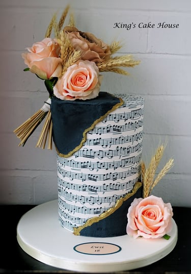 Music sheet edible cake wrap. Cake wrap icing sheet.