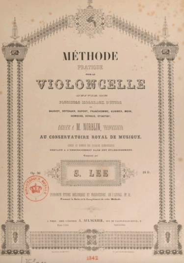 First edition of Lee's Cello Method