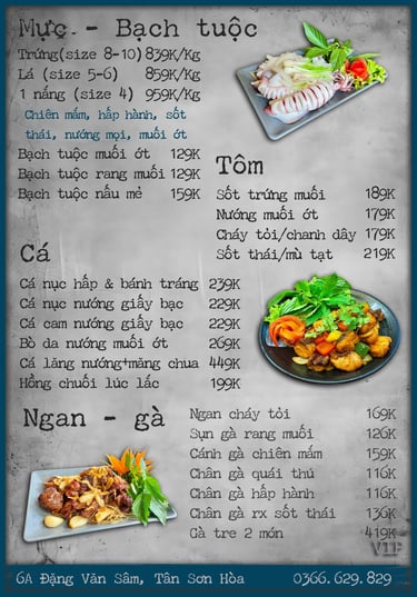 Thực đơn Bếp Dì Toàn - Top 1 nhà hàng ngon gần sân bay