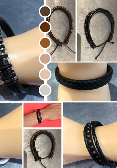 des bracelets homme en cuir ou silicone