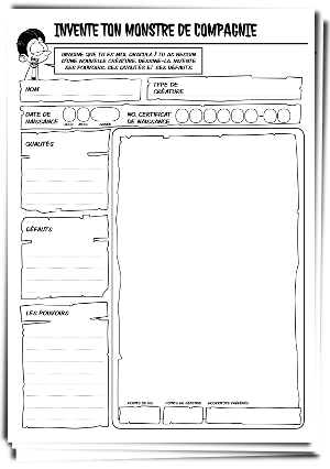 Fiche pédagogique de Smikee création de monstres