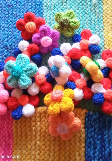 Flower key chains in beautiful colors