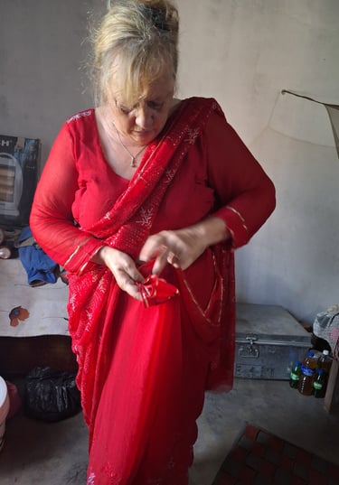 apprentissage au port du sari