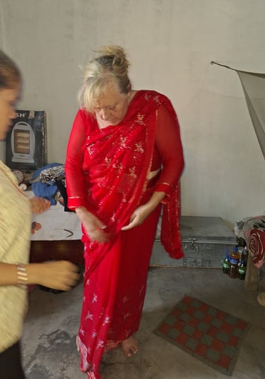 apprentissage au port du sari