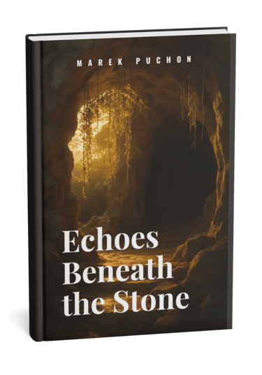 a book cover of echoes beneath the stone