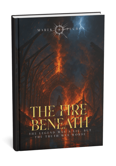 a book cover of the book the fire beneath the fire
