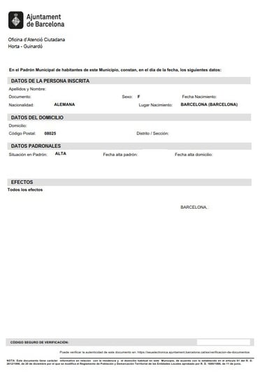 Ejemplo de traducción jurada al alemán, Original español, página 1