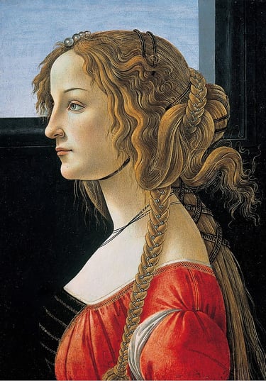 Simonetta Vespucci retrato póstumo (c. 1476-80) por Sandro Botticelli