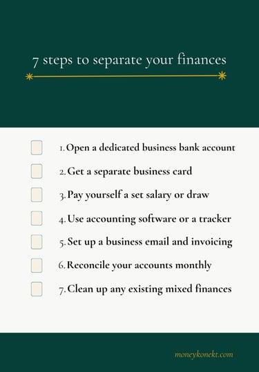 practical ways to separate personal and bank account
