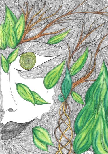 Muse Végétale, un esprit magique dans la forêt