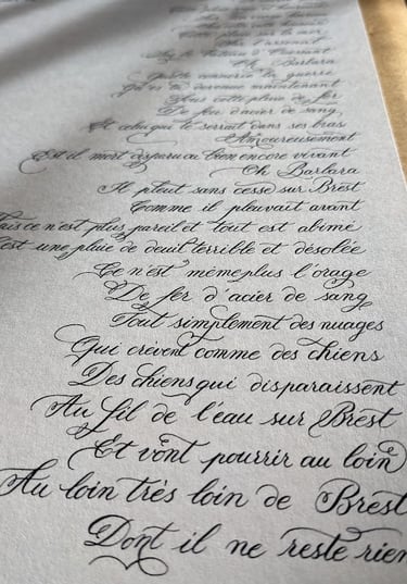 a handwritten poem