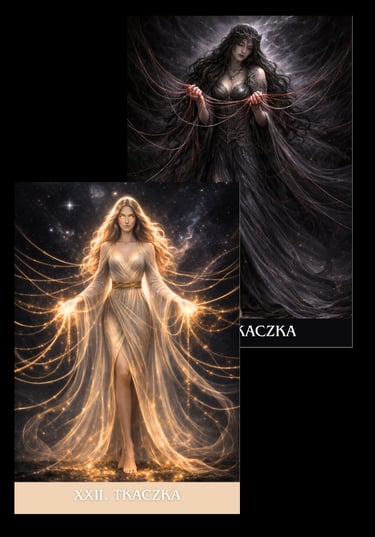 Tkaczka karta tarota archetyp tarot podswiadomosci talia swiatla i cienia 