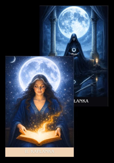 wyzsza kaplanka karta tarota archetyp tarot podswiadomosci talia swiatla i cienia 