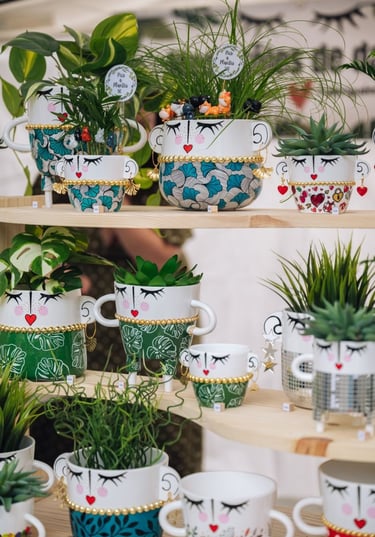 Cache pot fabriqués artisanalement